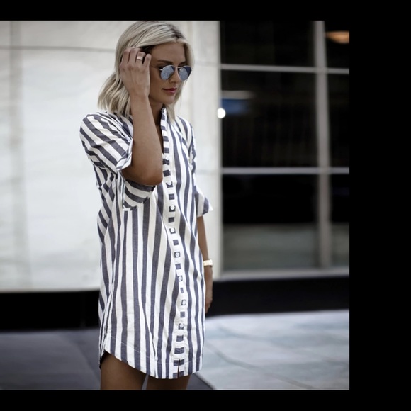 New-Button Down Shirt Dress Only 1 L Left - Picture 2 of 4